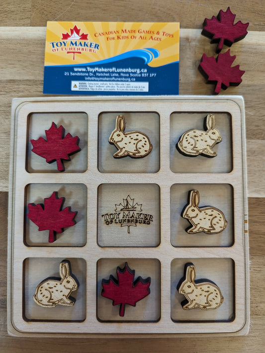 Handcrafted Wooden Tic Tac Toe Set
