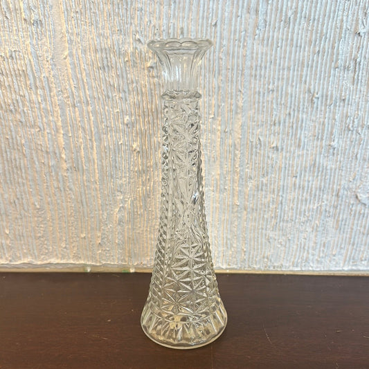 Slender Cut Glass Bud Vase