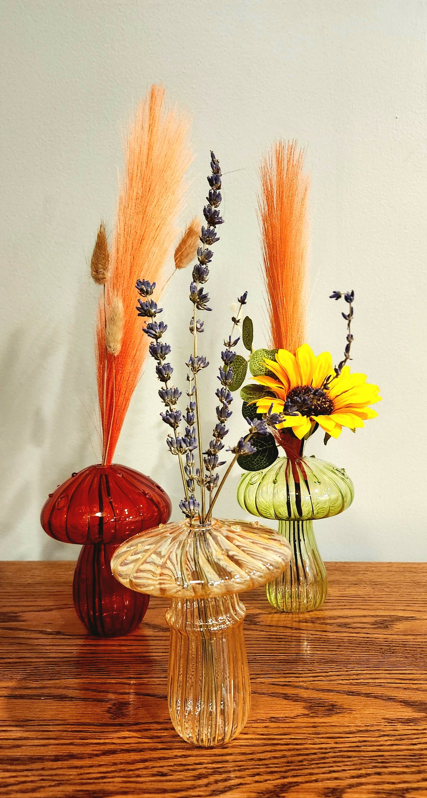 Mushroom Bud Vase Arrangement