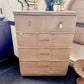 Solid Wood MCM Dresser w Gold Hardware