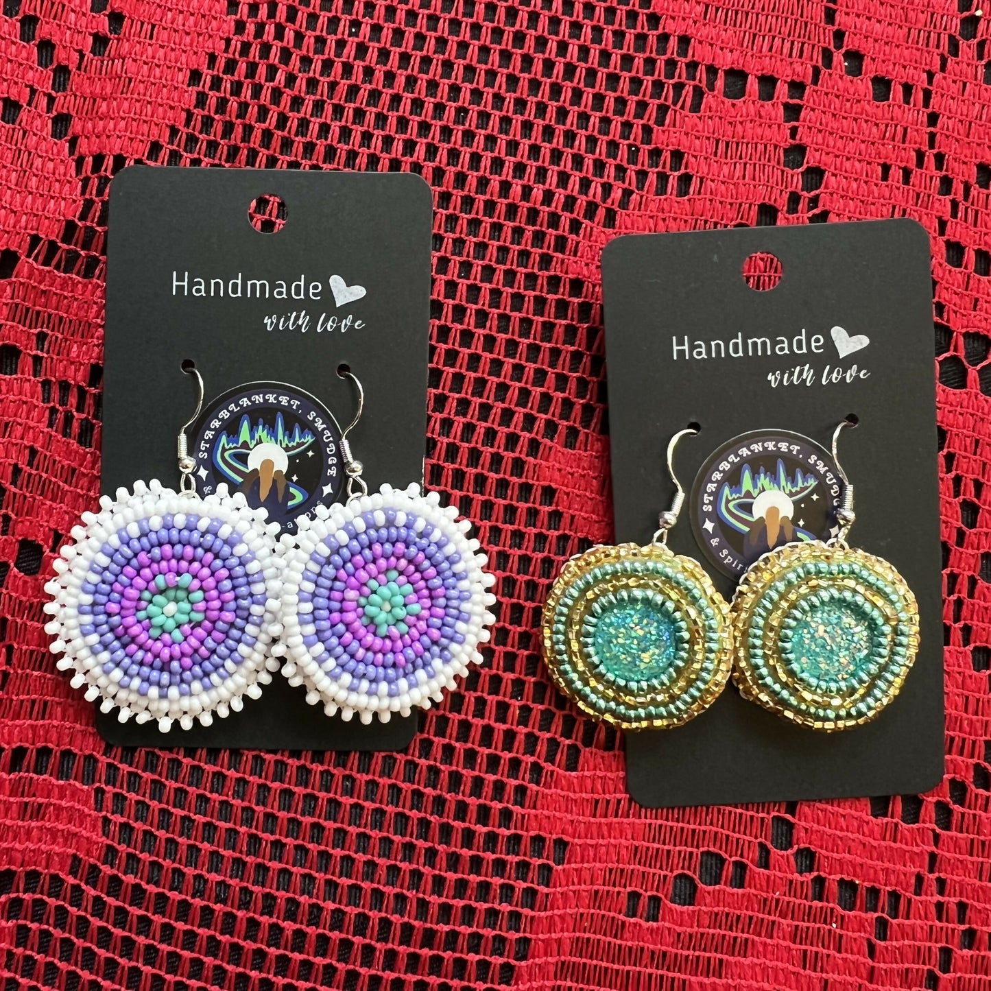 Round Beaded Earrings