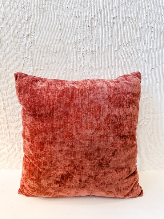 Sienna Clay Velvet Pillow