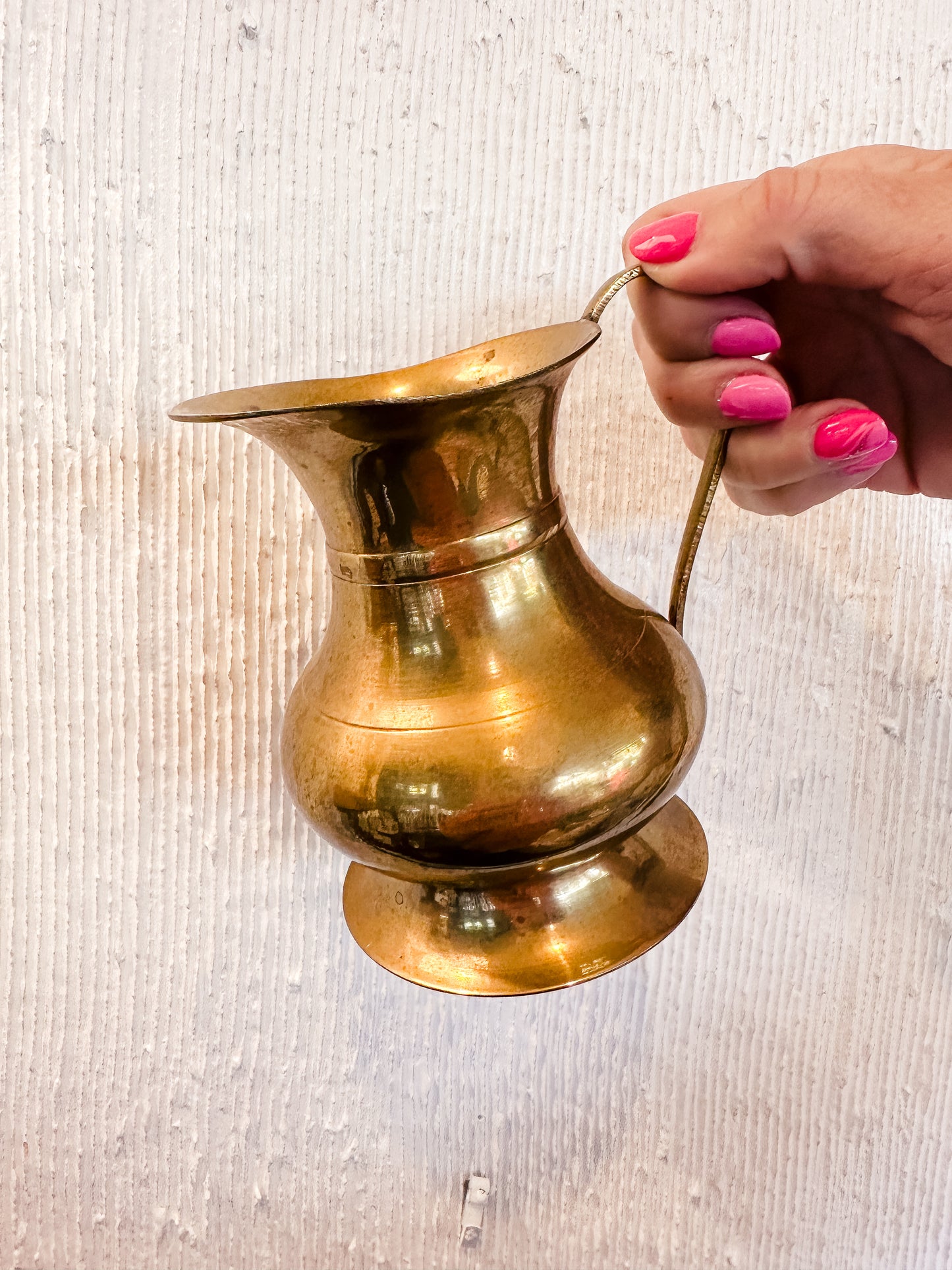 Spouted Brass Pitcher