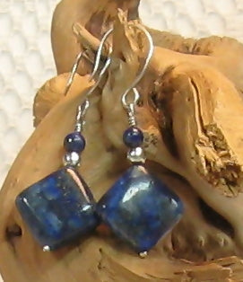 Lapis Lazuli Argentium Sterling Silver Earrings