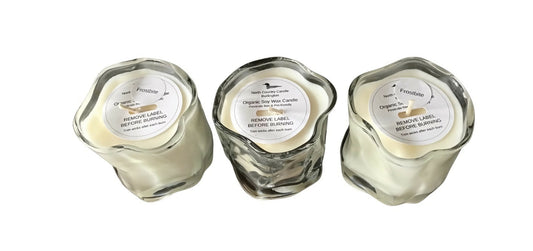 French Lavender Clear Twisted Glass Soy Candle