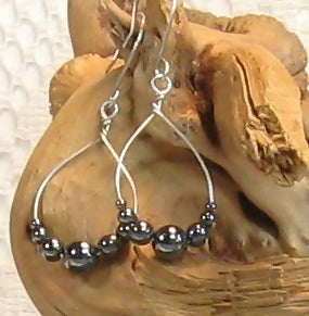 Hematite Argentium Sterling Silver Earrings