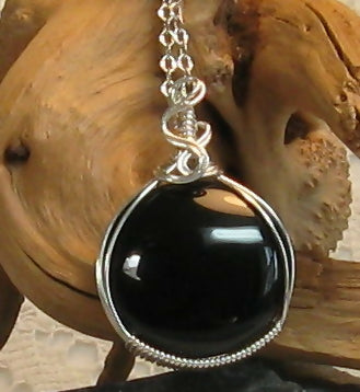 Onyx Argentium Sterling Silver Necklace