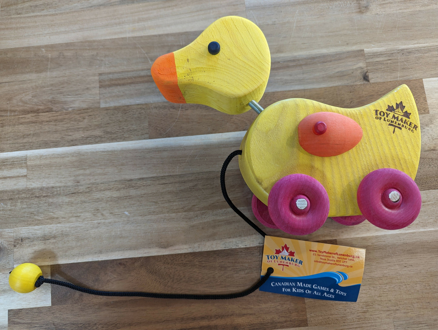 Wood Toy Pull Duck - Handcrafted