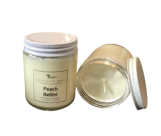 SALE -Peach Bellini - 8 oz Soy Wax Candle