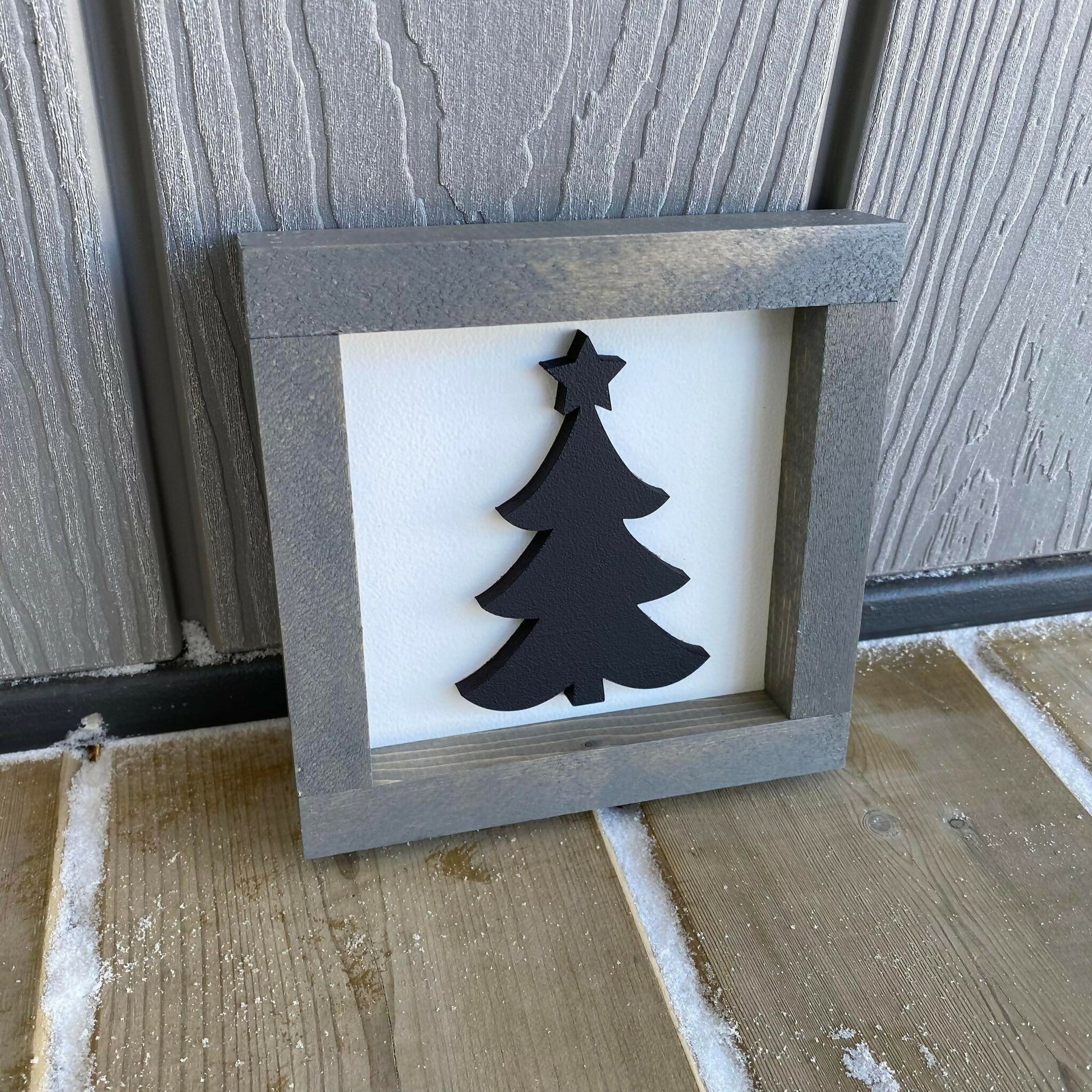 Christmas Tree 3D - Barnwood Grey2