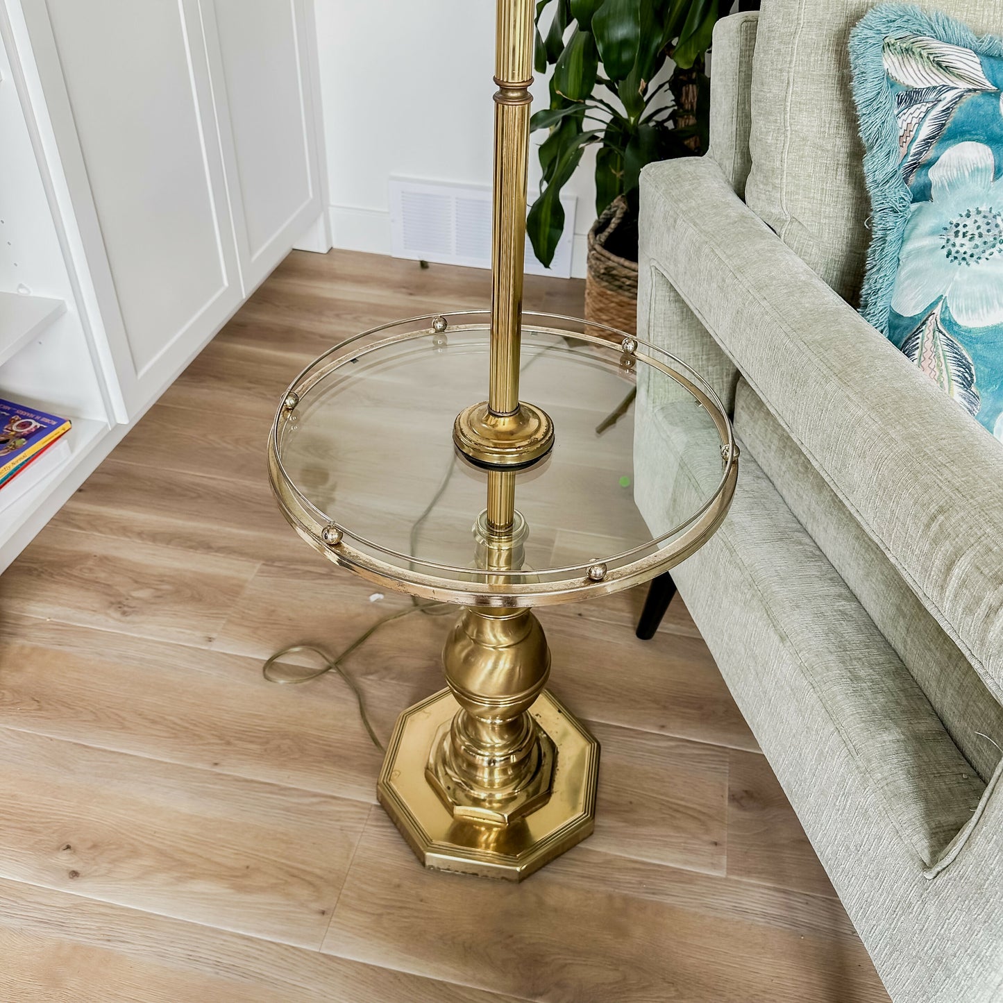 Golden Glass Lamp Table