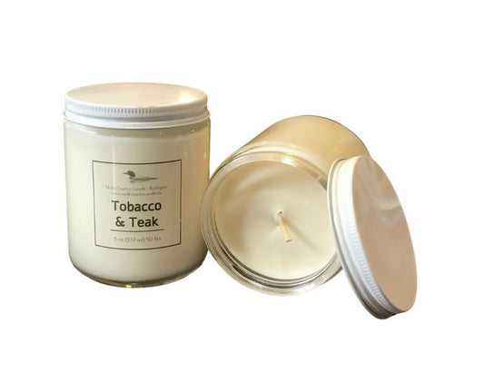 Tobacco & Teak - 8 oz Soy Wax Candle