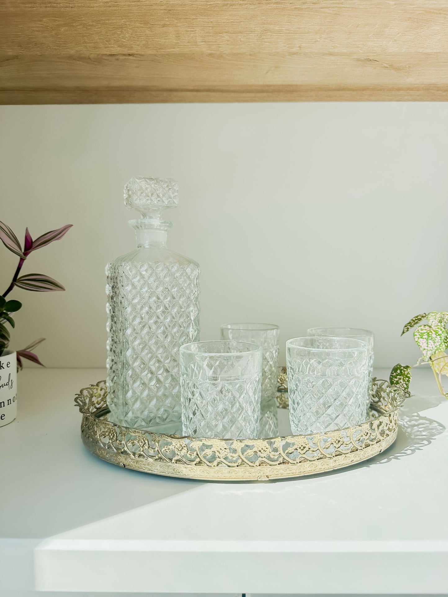 Speckled Crystal Decanter Set