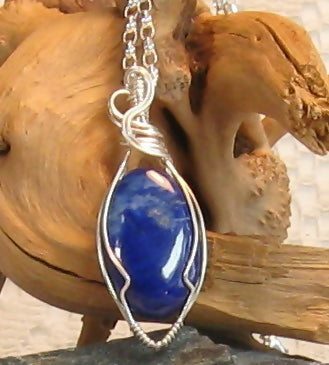 Lapis Lazuli Argentium Sterling Silver Necklace