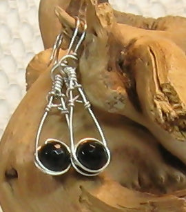 Onyx Argentium Sterling Silver Earrings