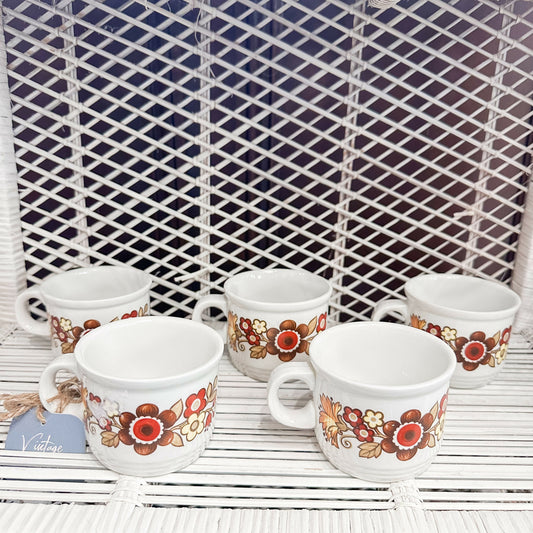 Retro Floral Mugs