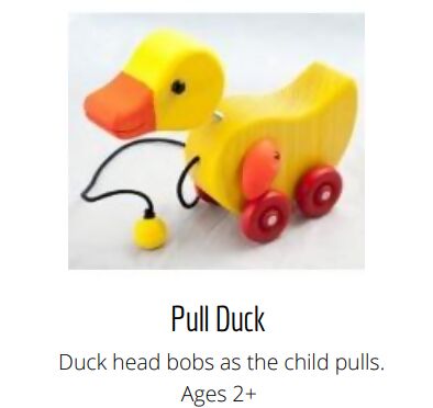 Wood Toy Pull Duck - Handcrafted