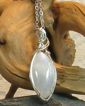 Moonstone Argentium Sterling Silver Necklace