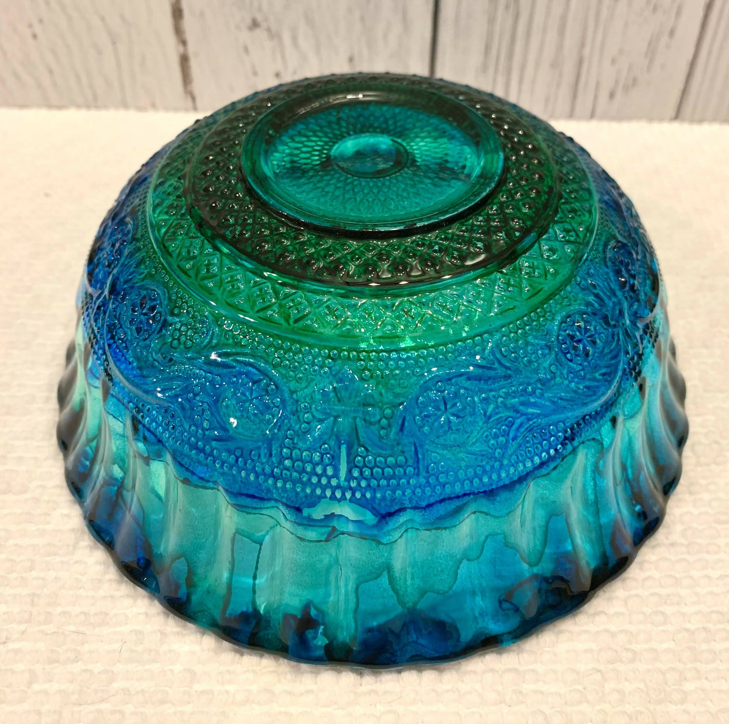 DECORATIVE BOWL, BLUE, GREEN