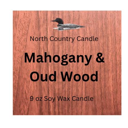 Clearance Price - Mahogany & Oud Wood - 9 oz Soy Candle