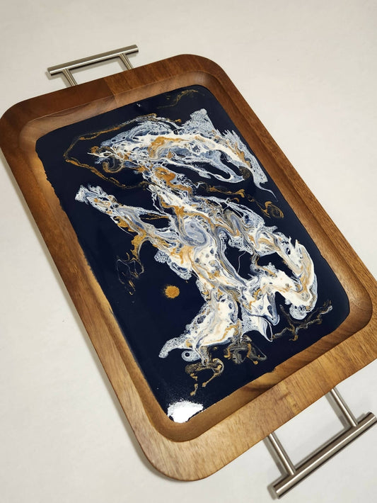 Navy Resin Tray