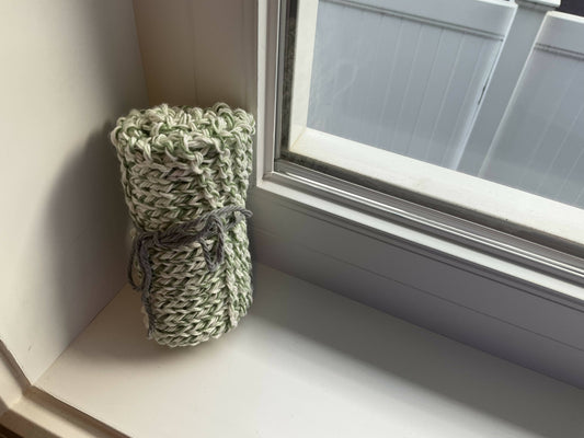 Knit Dish Cloth - Sage