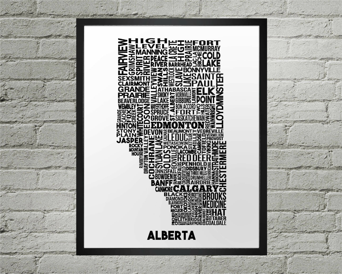 Alberta Cities Map