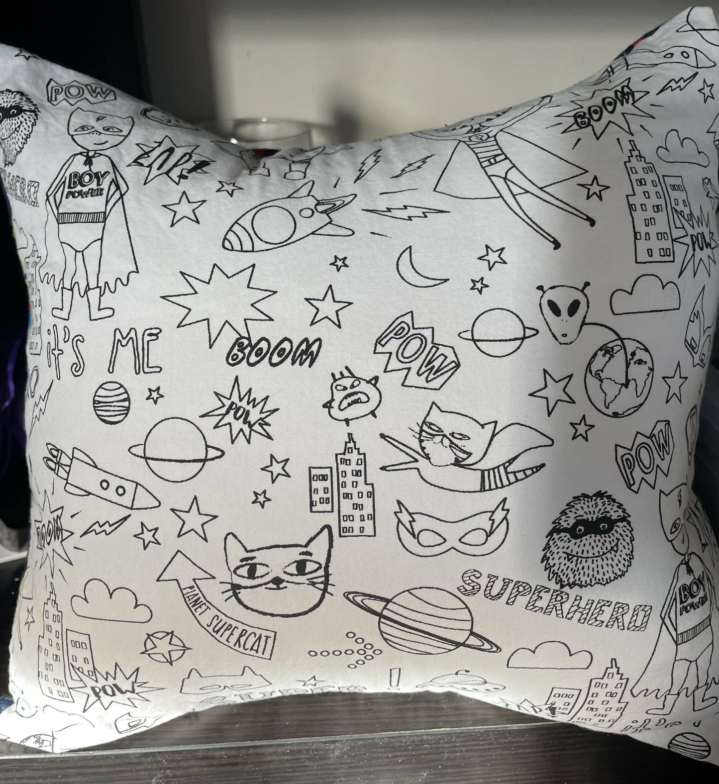 Superhero Colour Me Cushion