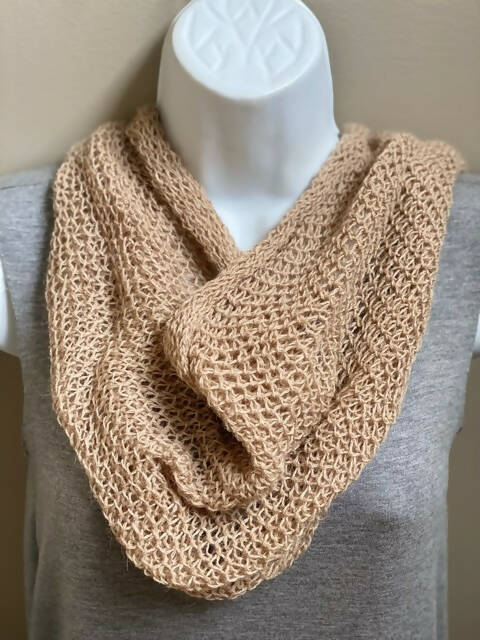 Alpaca-silk knit scarf