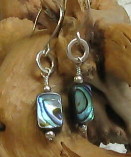 Abalone Argentium(R) Sterling Silver Earrings