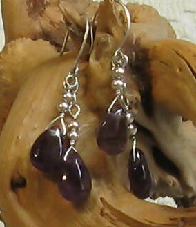 Amethyst Argentium(R) Sterling Silver Earrings