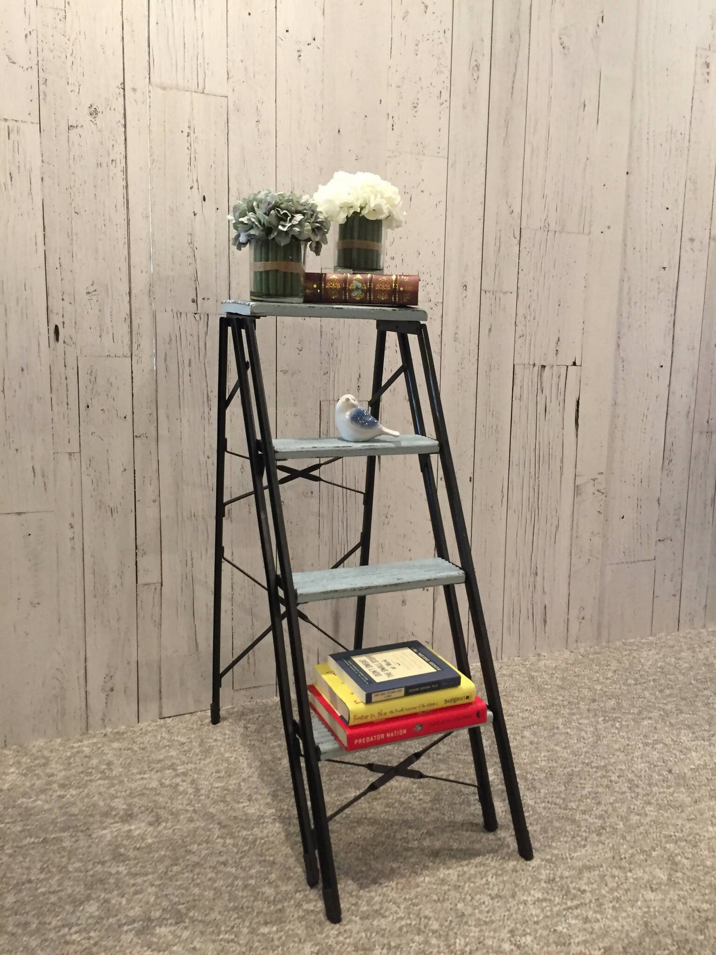 Antique Ladder, shelf, plant stand