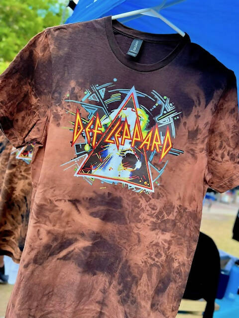 Bleach Dye Def Leppard Tees