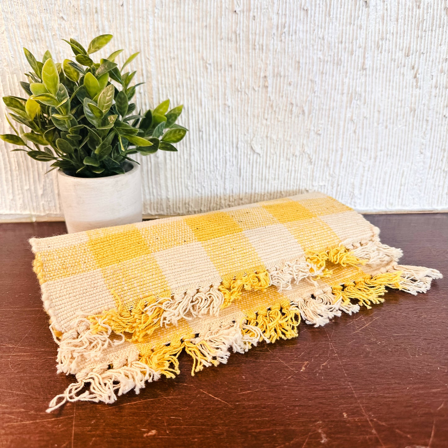 Yellow Checkerboard Placemats