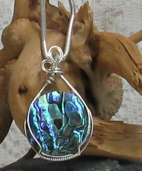 Abalone Argentium Sterling Silver Necklace