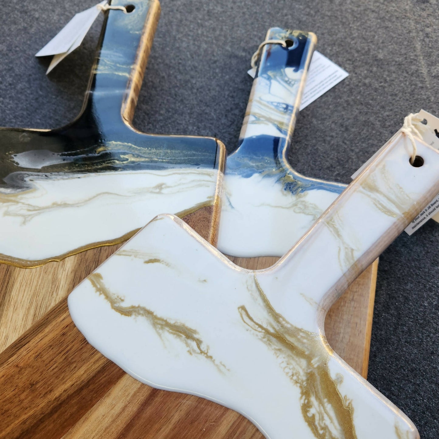 Resin Acacia Square Charcuterie Boards