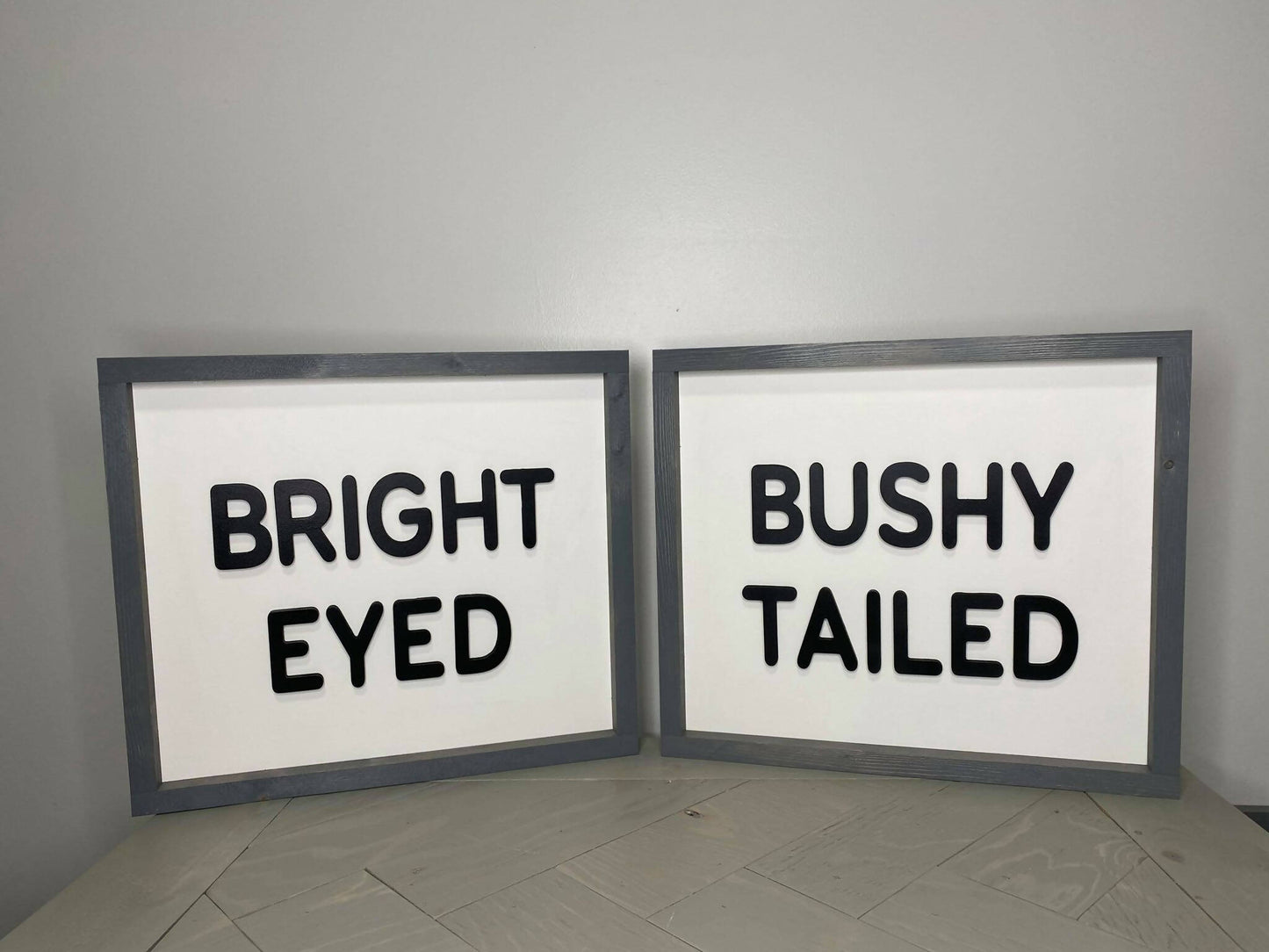 Bright Eyed Bushy Tailed 2pc Sign