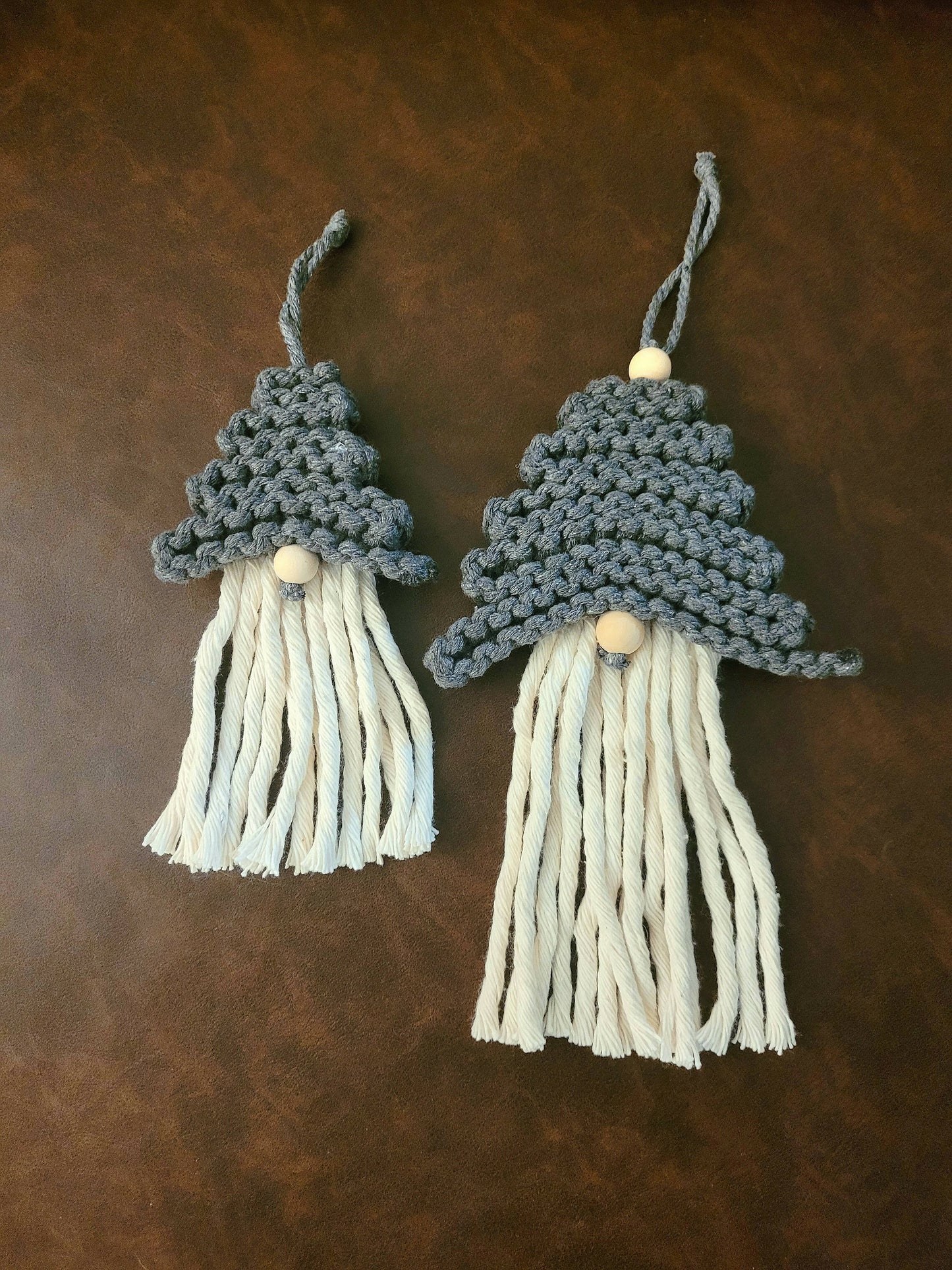 Macramé Christmas Ornament Gnomes