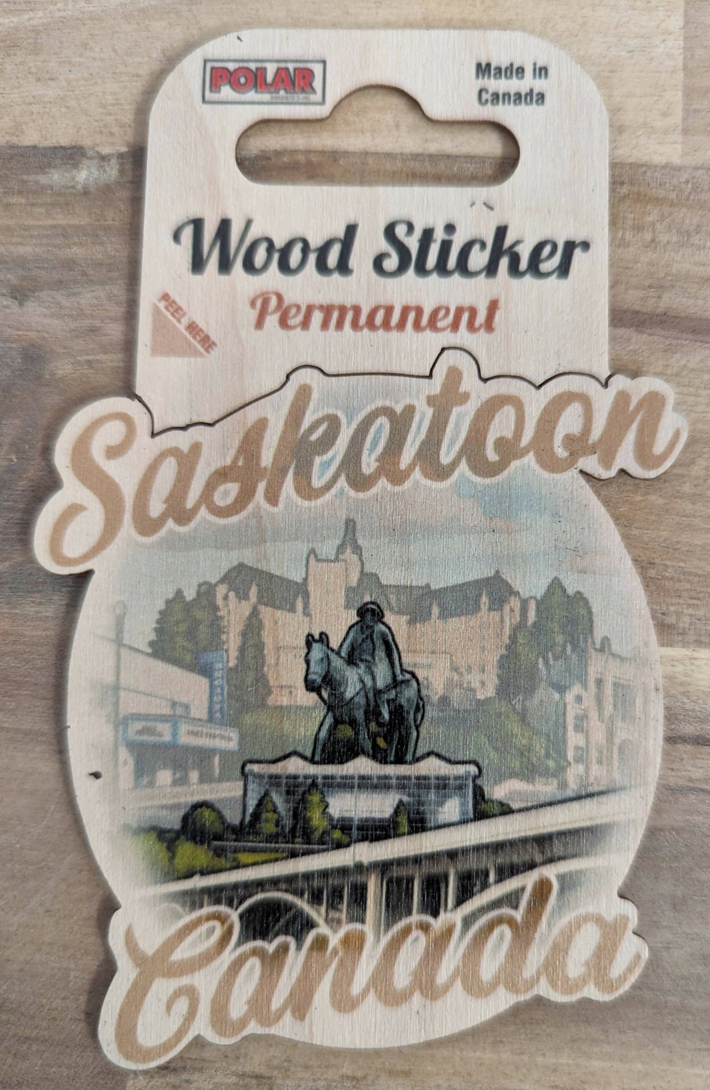 Souvenir Wood Sticker Made in Canada!