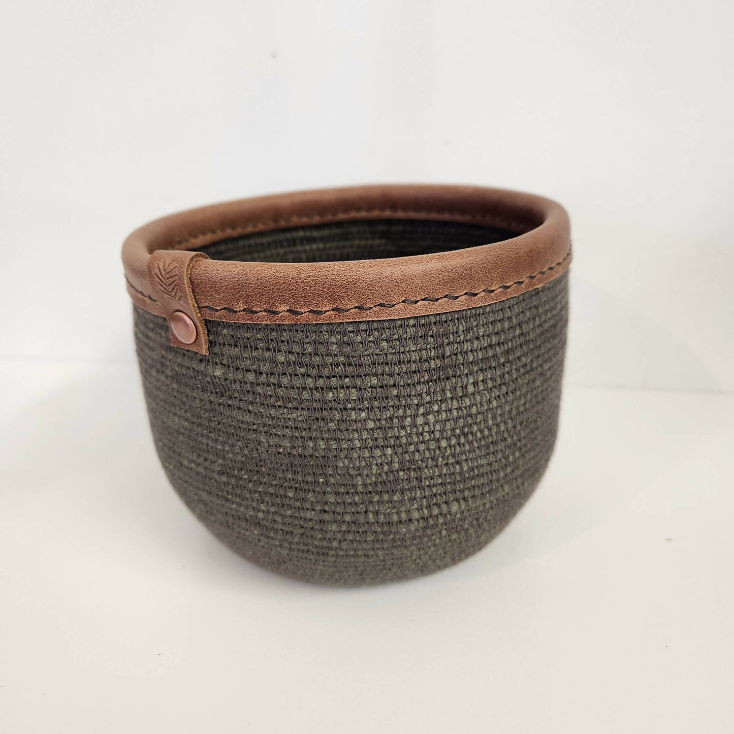 Small Leather Trim Basket