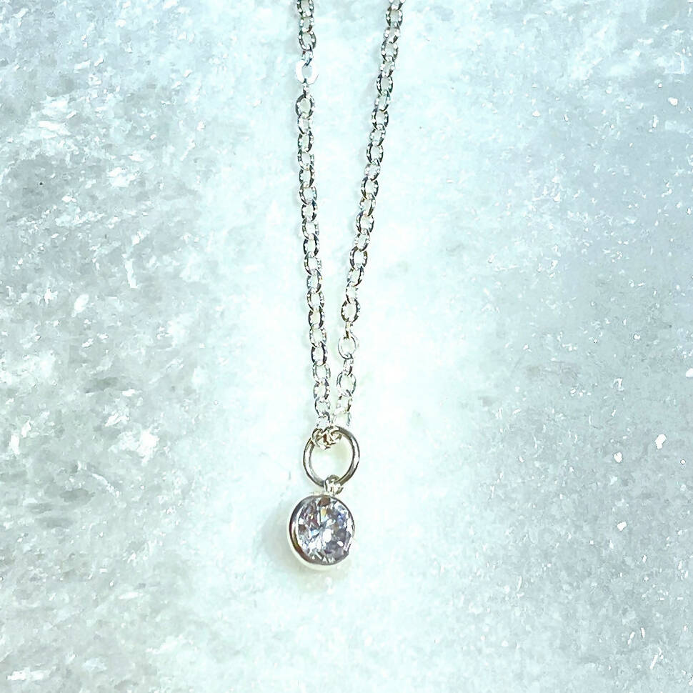 SS CZ Crystal Necklace NS243-SS