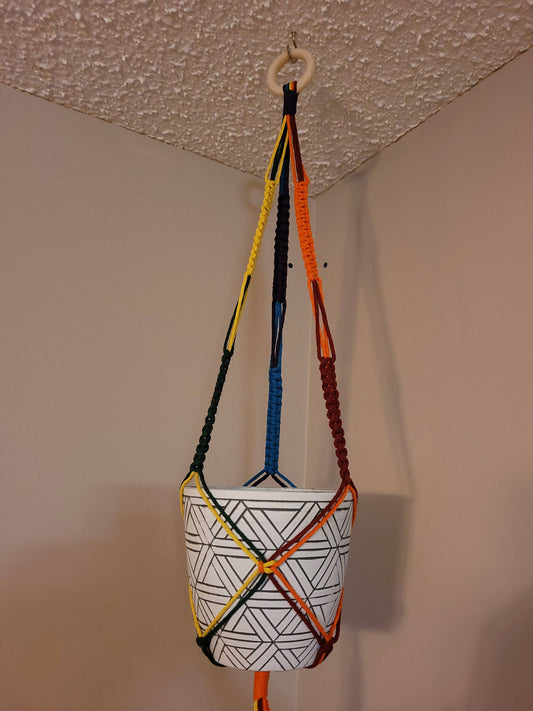 Macramé Rainbow Plant Hanger