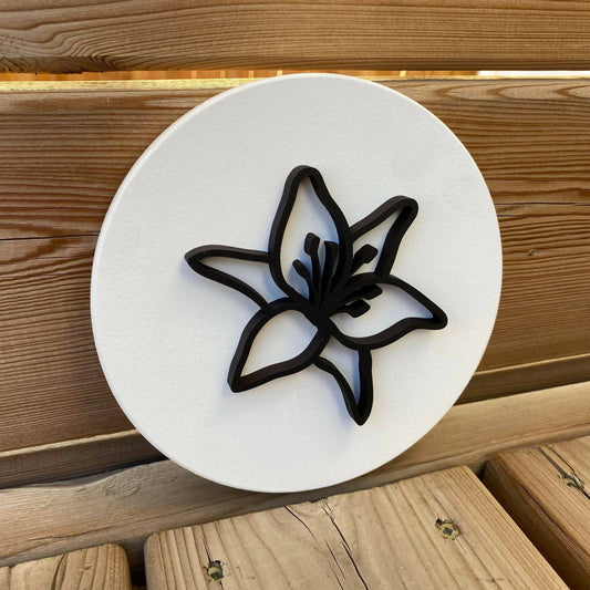 Lily 3D Circle Sign - 8"