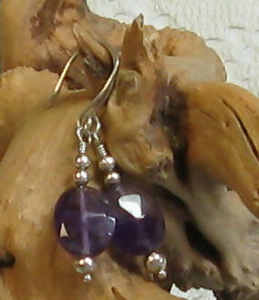 Amethyst Argentium(R) Sterling Silver Earrings