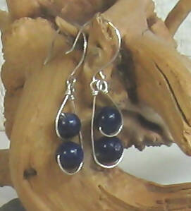 Lapis Lazuli Argentium(R) Sterling Silver Earrings