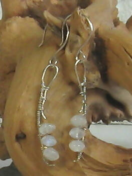 Moonstone Argentium(R) Sterling Silver Earrings