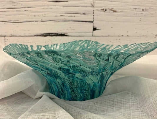 DECORATIVE BOWL, AQUA