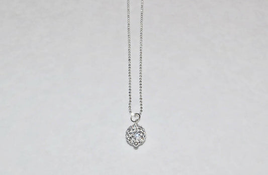 Crystal Pave' Ball Necklace NS077-SS