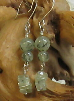 Prehnite Argentium(R) Sterling Silver Earrings