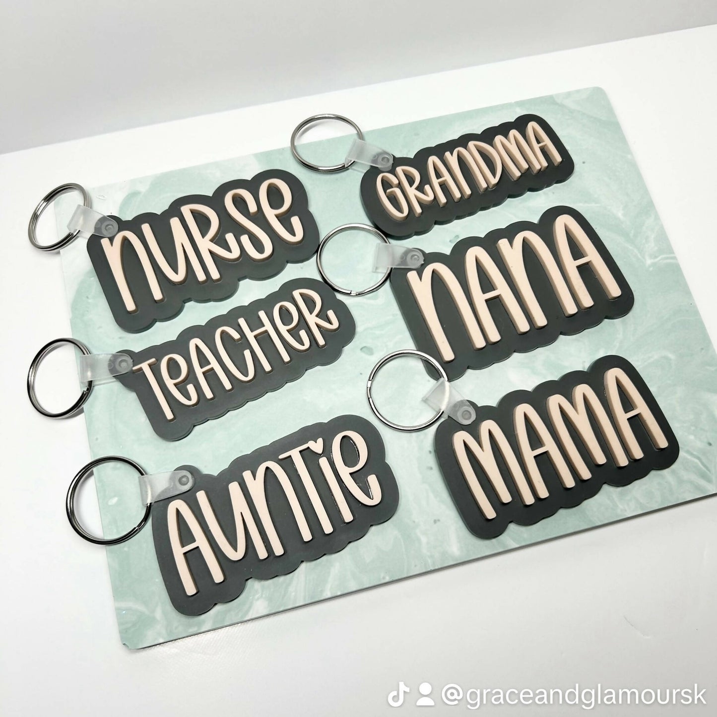 Layered Acrylic Bag Tag